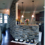 Davidson, NC Stone Wall in Living Room