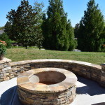 Charlotte, NC Patio with Stone Fire Pit