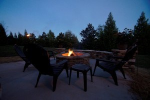 Stone Fire Pit and Patio from JAG Construction in Charlotte, NC