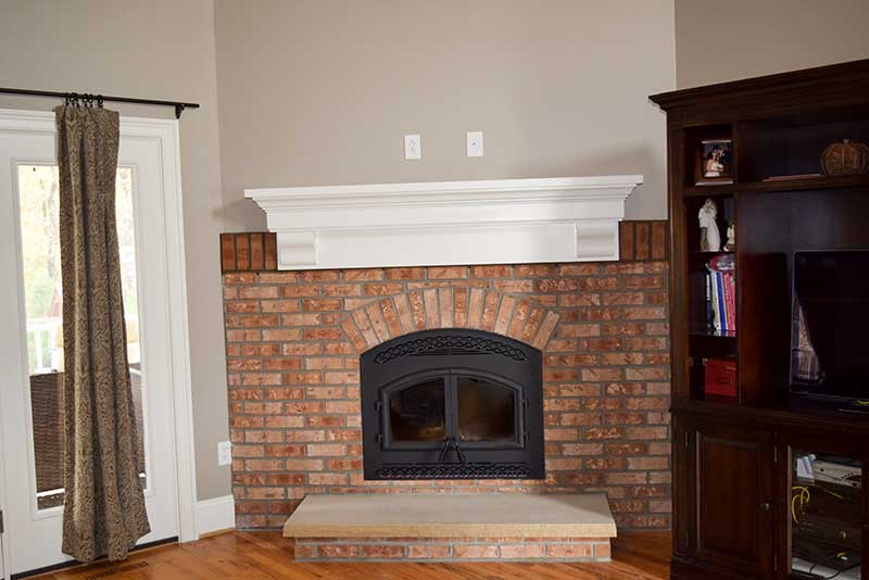 Charlotte, NC Brick Fireplace Builder - AFTER