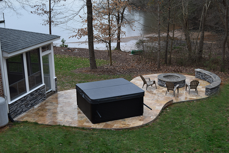 JAG Construction Mooresville 3 Seasons Room, Patio, Fire Pit, Hot Tub Lake Norman