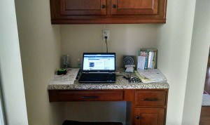 Charlotte, NC Tile Knee Wall Kitchen Job BEFORE