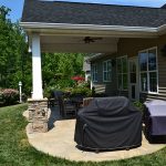 Backyard Transformation with a Covered Porch in Cornelius, NC