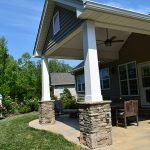 Finished Covered Porch Project in Cornelius, NC