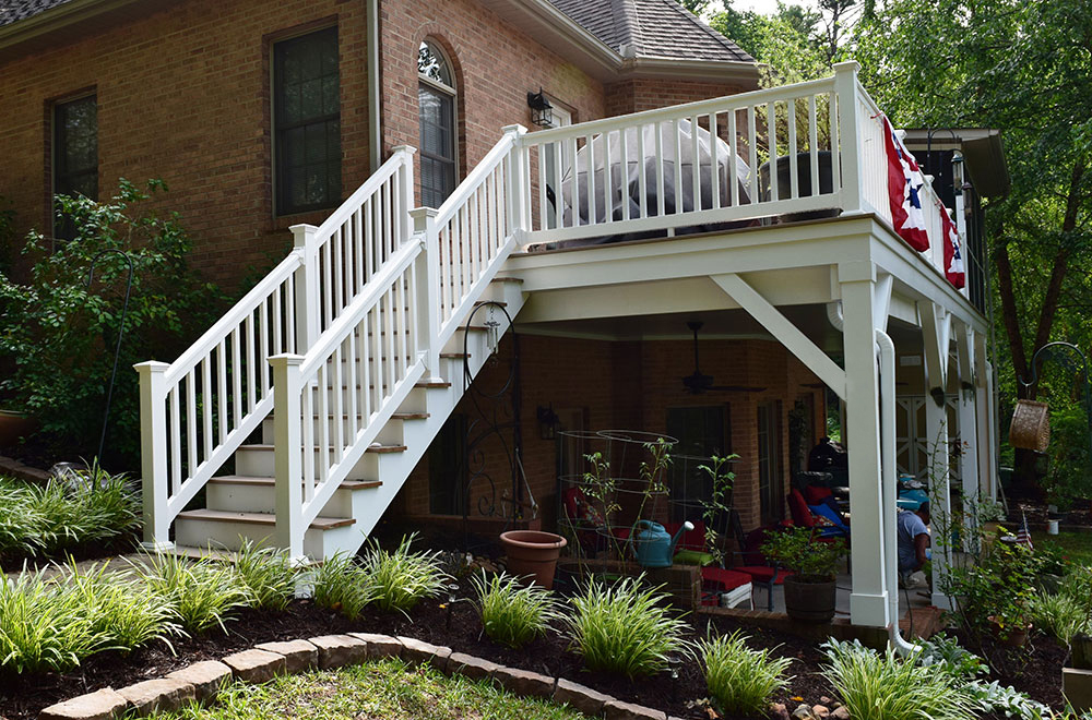 Staircase for Deck by Contractor in Mooresville Lake Norman area