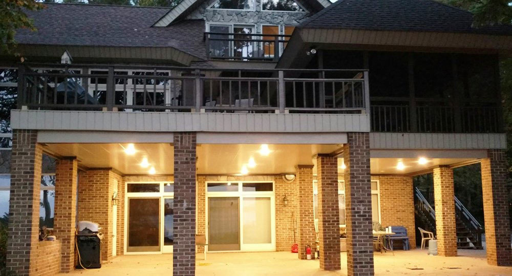 ceiling work for underside of the deck