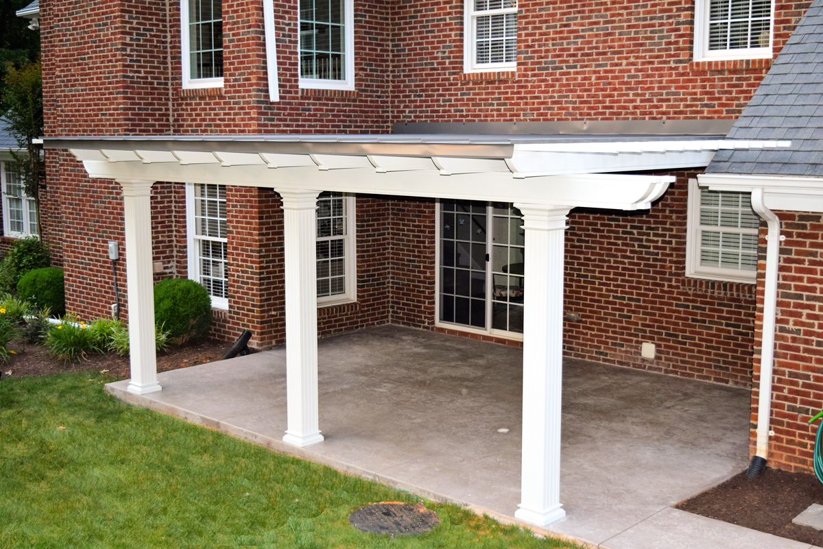 Stamped Concrete  Patio  and Pergola  in Mooresville