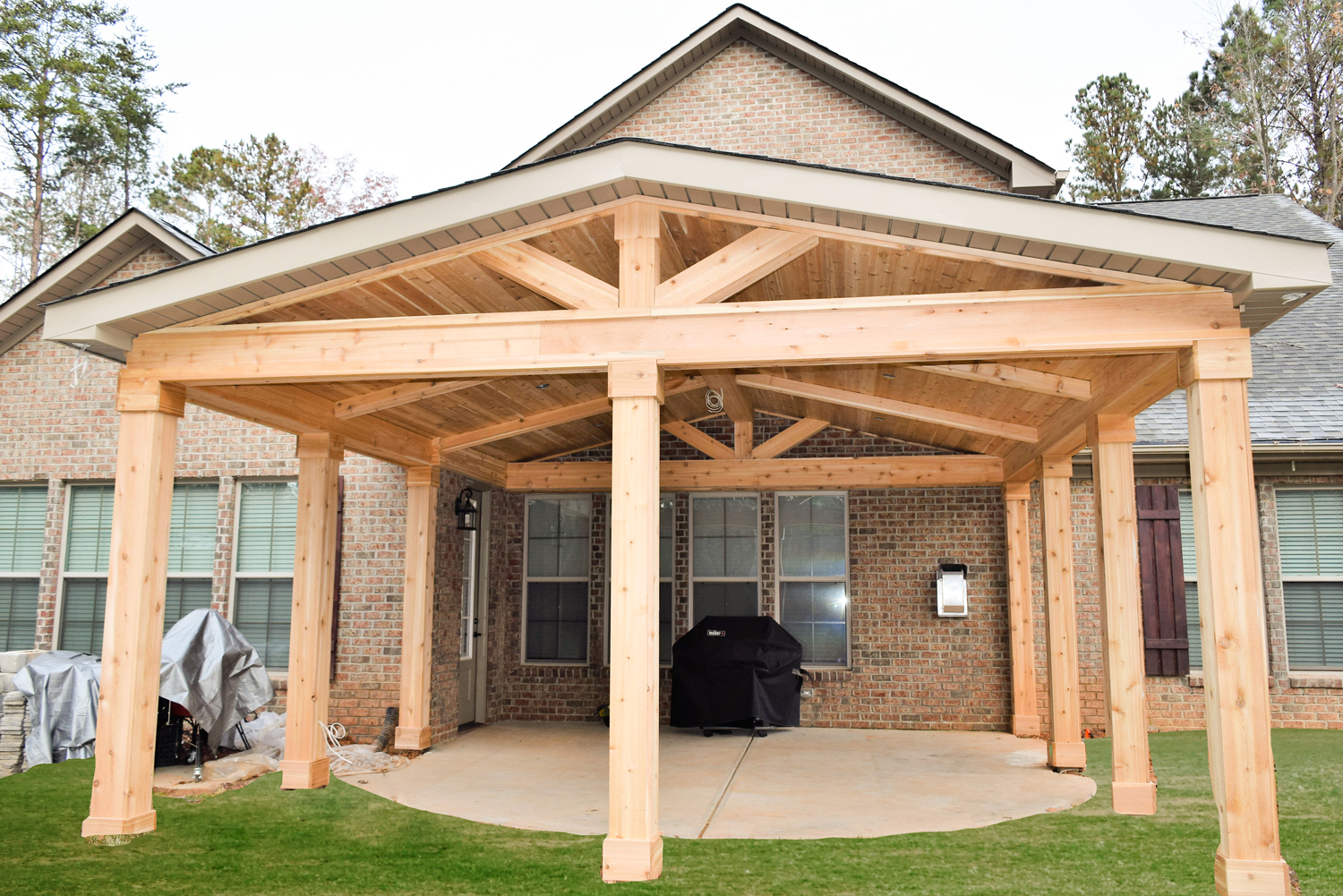 Denver NC Covered Porch made from Cedar