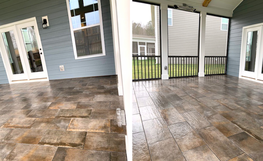 Screen Porch Tile Flooring in Mooresville, NC