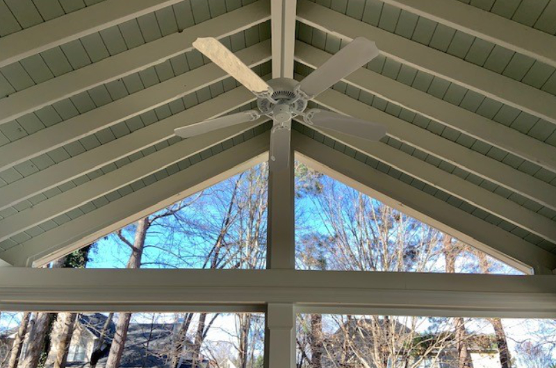 Screen Porch Ceiling with Fan, JAG Construction