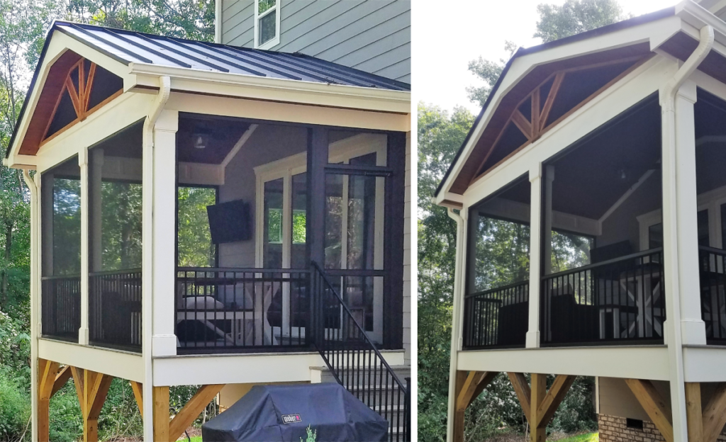 Huntersville Screened Porch with Vaulted Ceiling