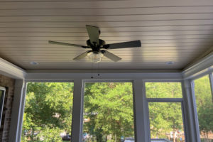 Screen Porch in Lake Norman, Interior Ceiling